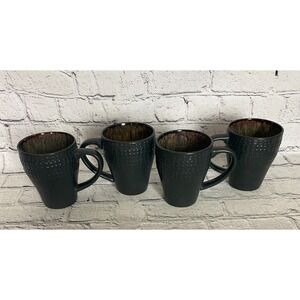 SET OF 4 PFALTZGRAFF CAMBRIA COFFEE MUGS BROWN